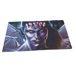 Black Fairy Gaming Desk Mat Pad Demon Design By Merk Studios - 24"x14" Waywatche